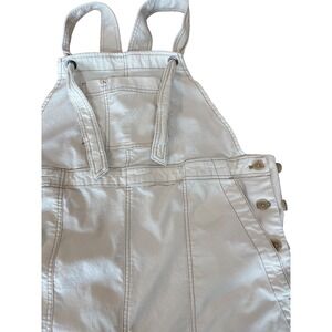 Vintage Gap Overalls Industrial Baggy Off White Ties Cropped 90s Y2K Size Large